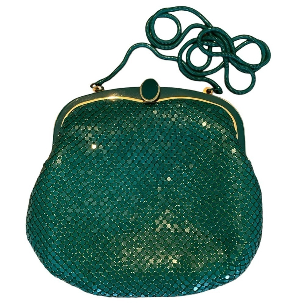Vintage Emerald Green Aluminum Mesh Purse